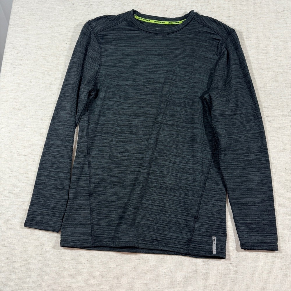 RBX X-Train Shirt Mens L Gray Good Compression Long Sleeve Space Dye CRM143